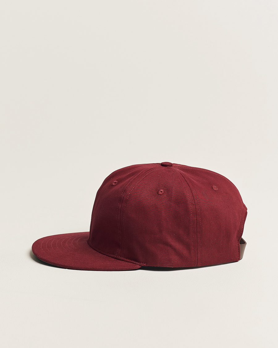 Homme | Ebbets Field Flannels Made in USA Unlettered Cotton Cap Burgundy | Ebbets Field Flannels | Made in USA Unlettered Cotton Cap Burgundy