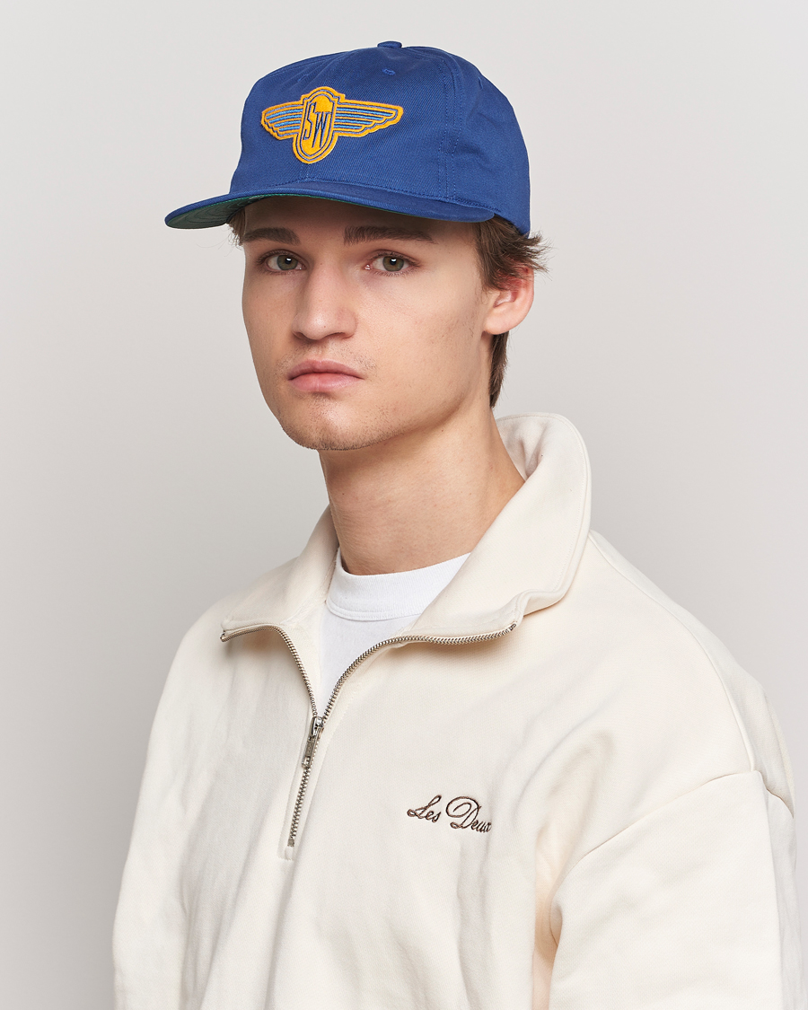 Homme | Ebbets Field Flannels Made in USA Stewart-Warner 1930 Vintage Cap Blue | Ebbets Field Flannels | Made in USA Stewart-Warner 1930 Vintage Cap Blue