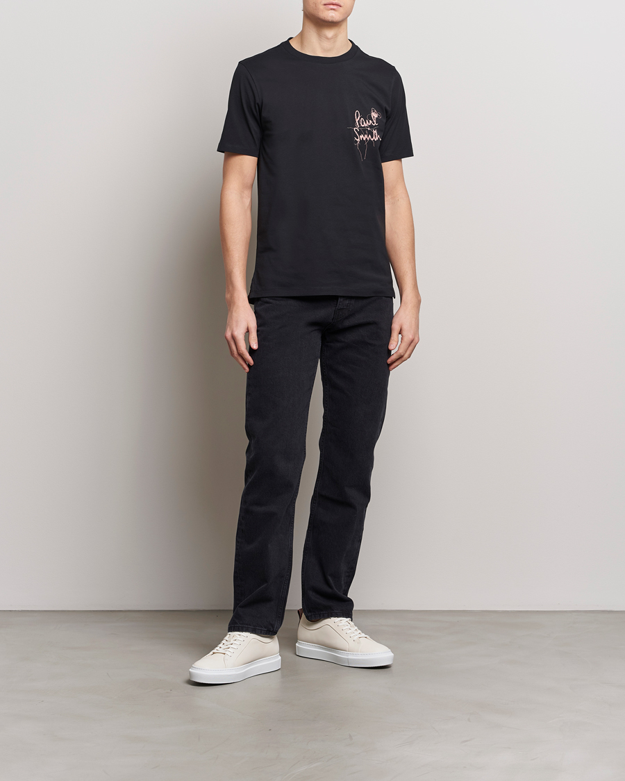 Homme | T-shirts | Paul Smith | Organic Cotton Logo Crew Neck T-Shirt Black