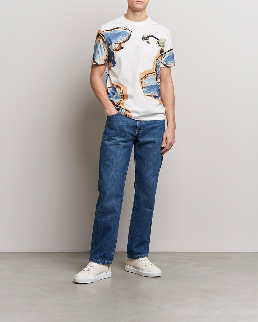 Homme | T-shirts | Paul Smith | Organic Cotton Printed Orchid T-Shirt White