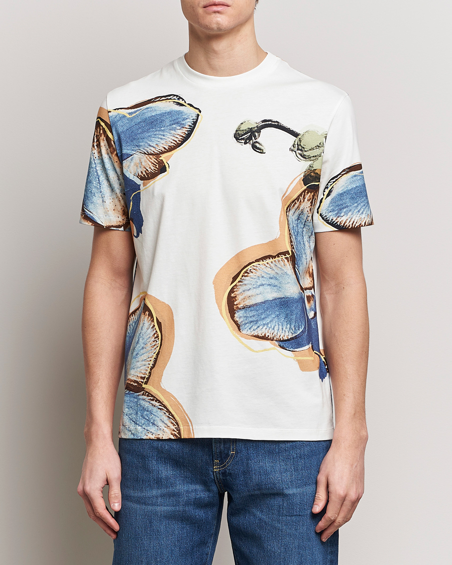 Homme | T-shirts | Paul Smith | Organic Cotton Printed Orchid T-Shirt White