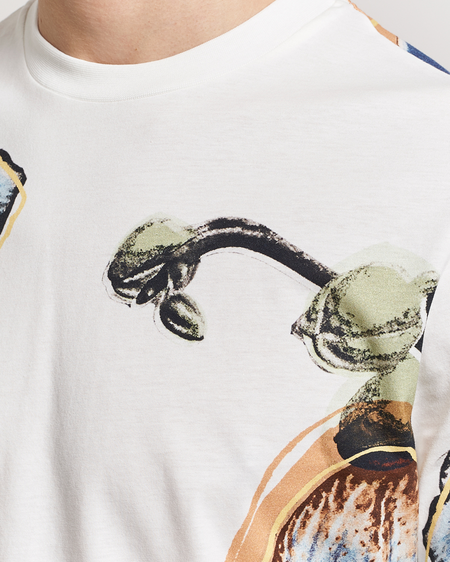 Homme | T-shirts | Paul Smith | Organic Cotton Printed Orchid T-Shirt White