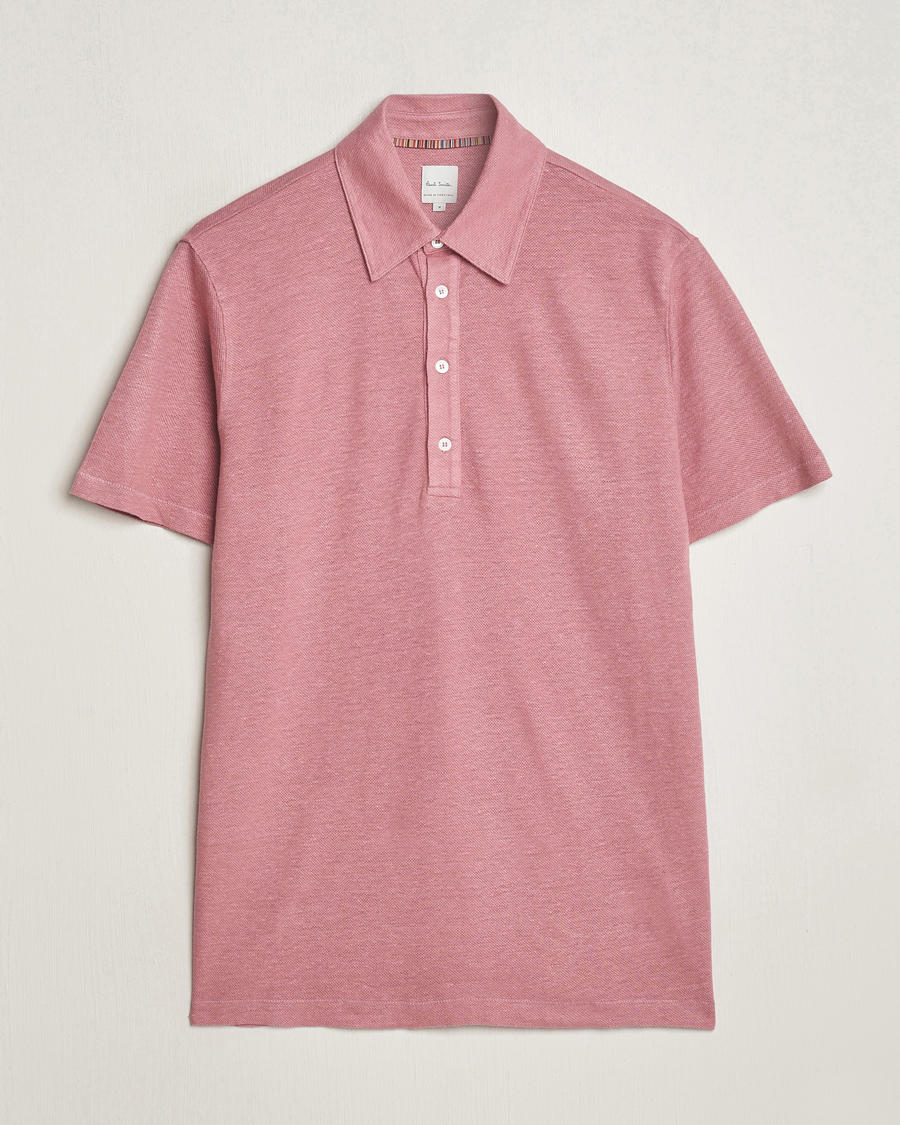 Homme | Polos | Paul Smith | Linen Polo Pink