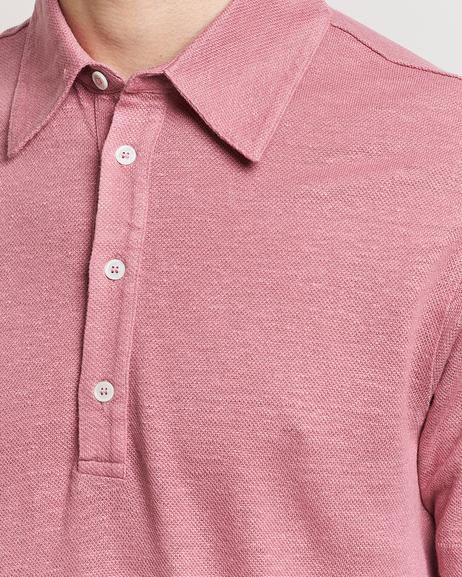 Homme | Polos | Paul Smith | Linen Polo Pink