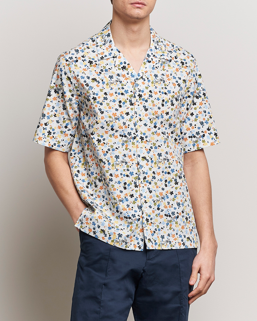 Homme |  | Paul Smith | Printed Flower Resort Short Sleeve Shirt White