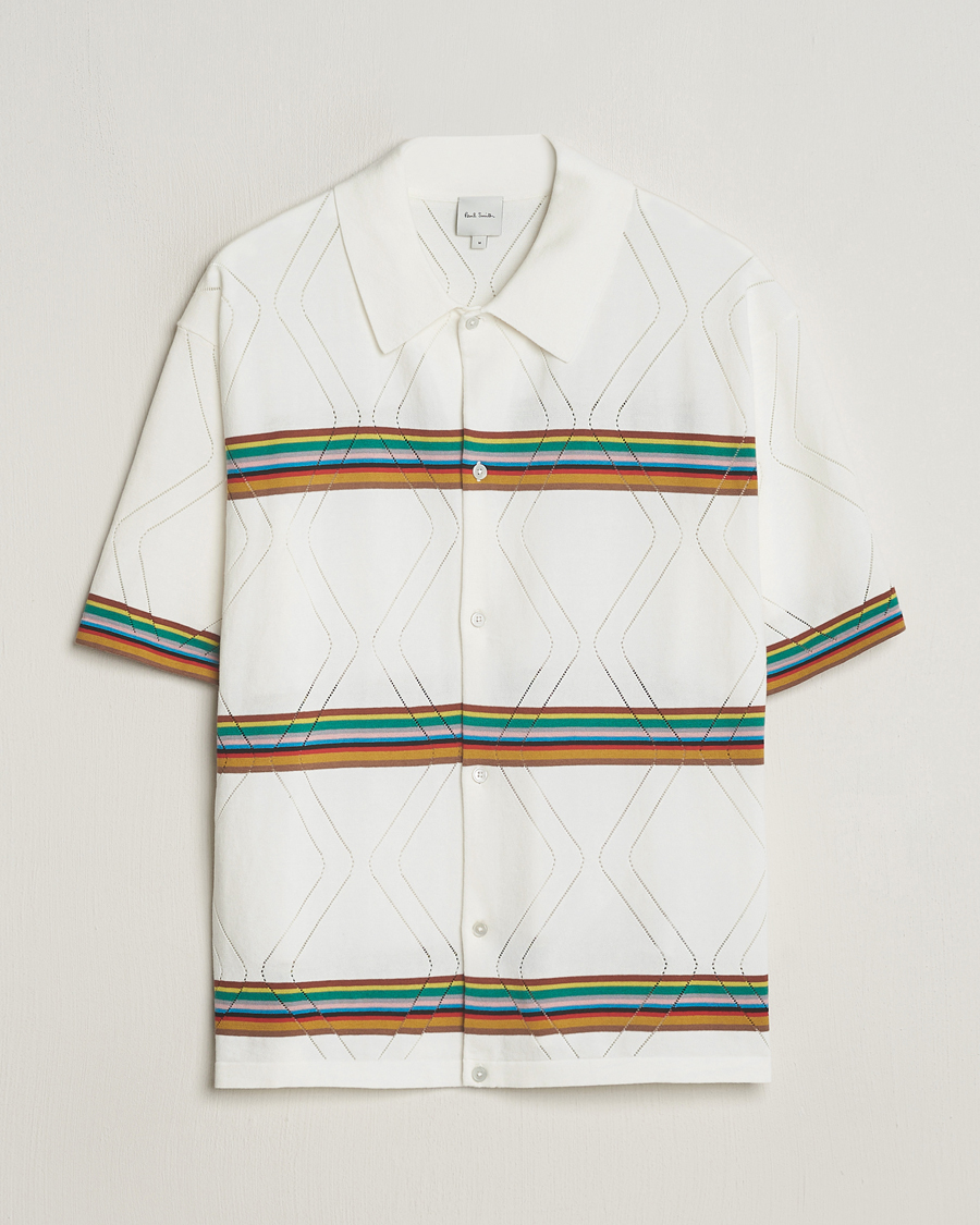 Homme | Chemises | Paul Smith | Cotton Knitted Short Sleeve Shirt White