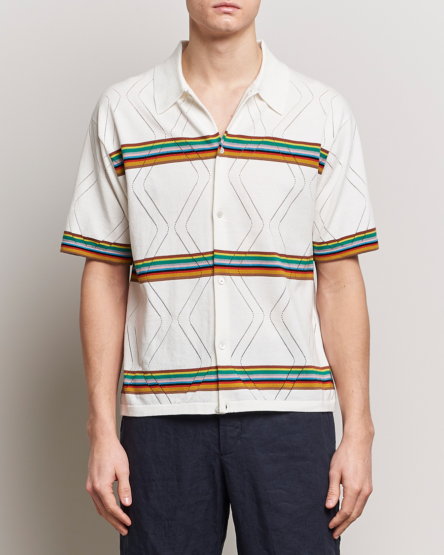 Homme | Chemises À Manches Courtes | Paul Smith | Cotton Knitted Short Sleeve Shirt White