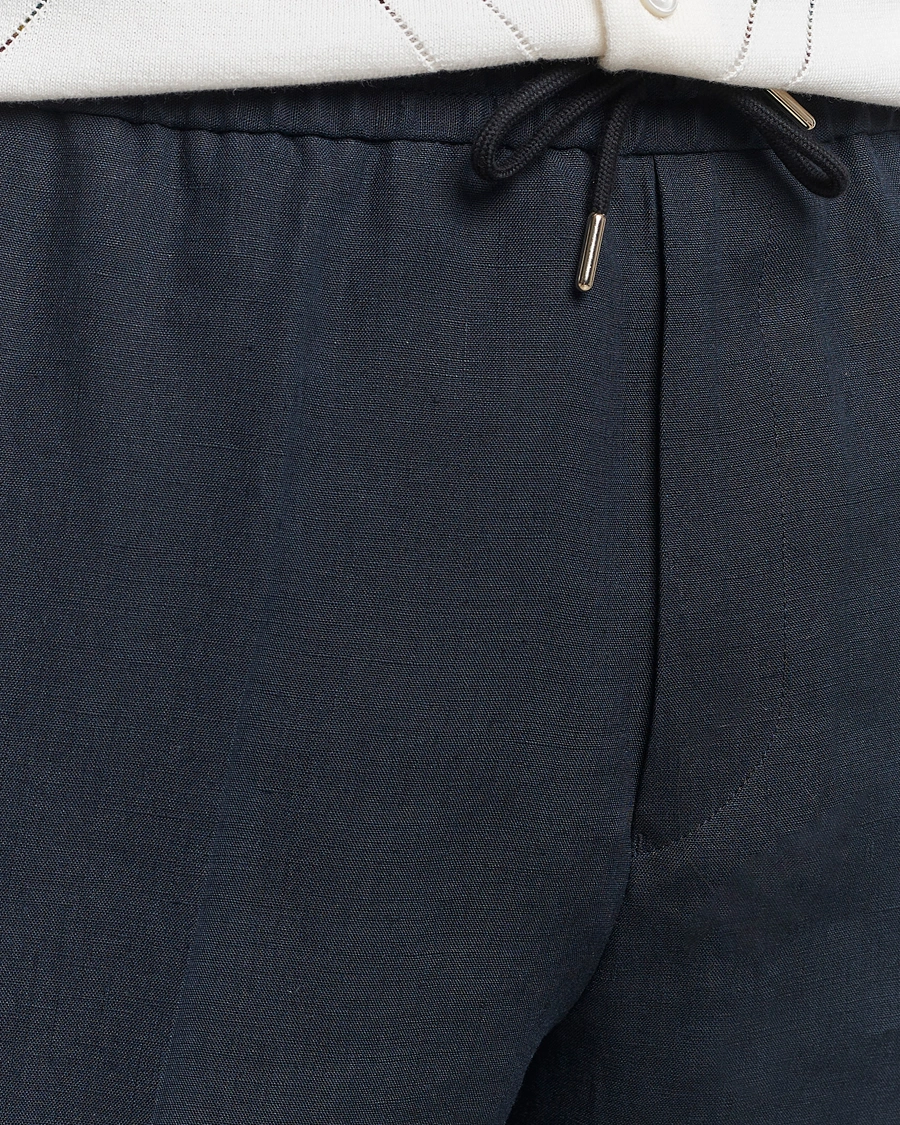 Homme | Pantalons | Paul Smith | Linen Drawstring Trousers Navy
