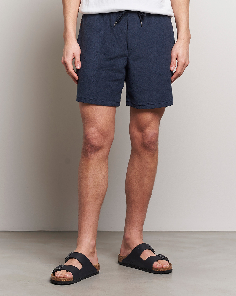 Homme | Shorts | Paul Smith | Stripe Towelling Shorts Navy