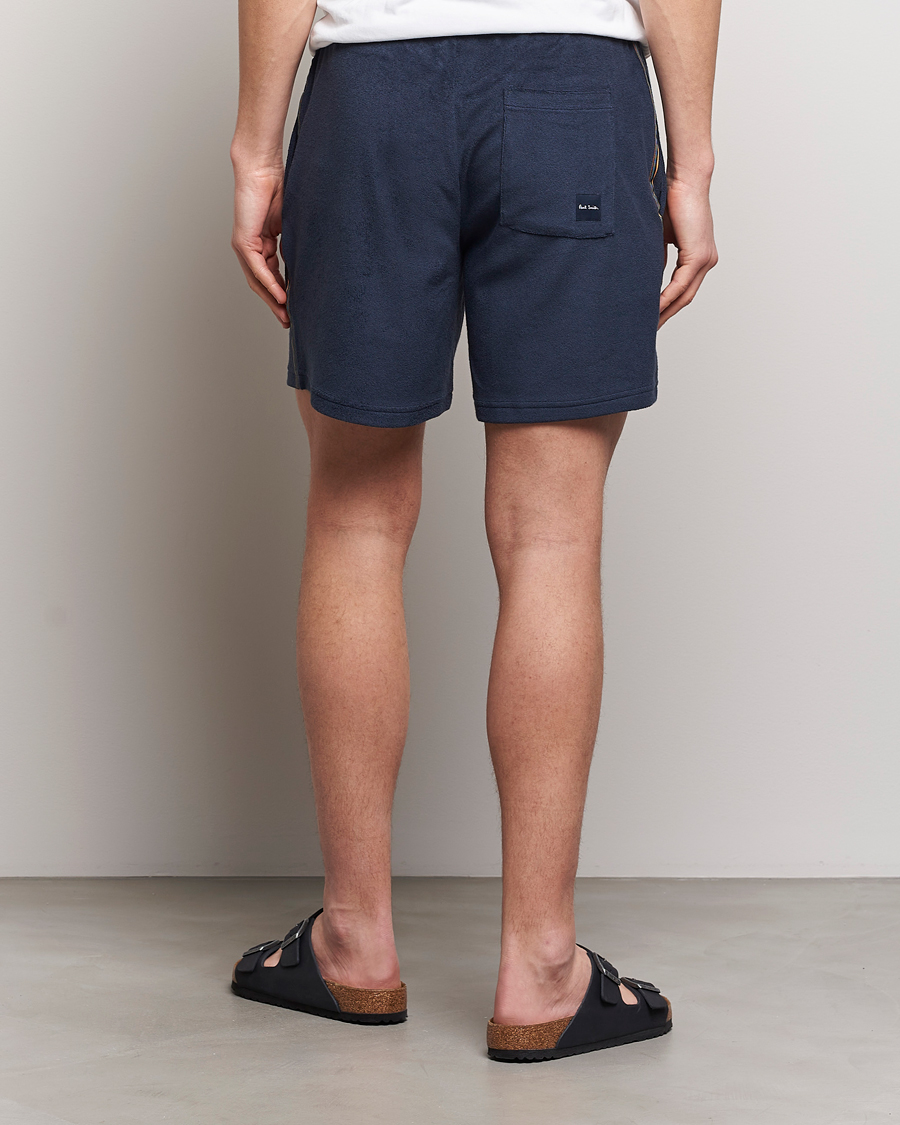 Homme | Shorts | Paul Smith | Stripe Towelling Shorts Navy