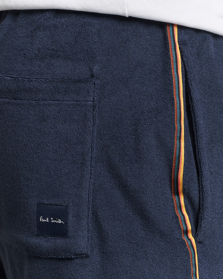 Homme | Shorts | Paul Smith | Stripe Towelling Shorts Navy