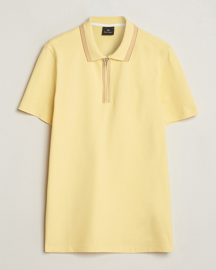 Homme | Polos | PS Paul Smith | Regular Fit Half Zip Polo Yellow