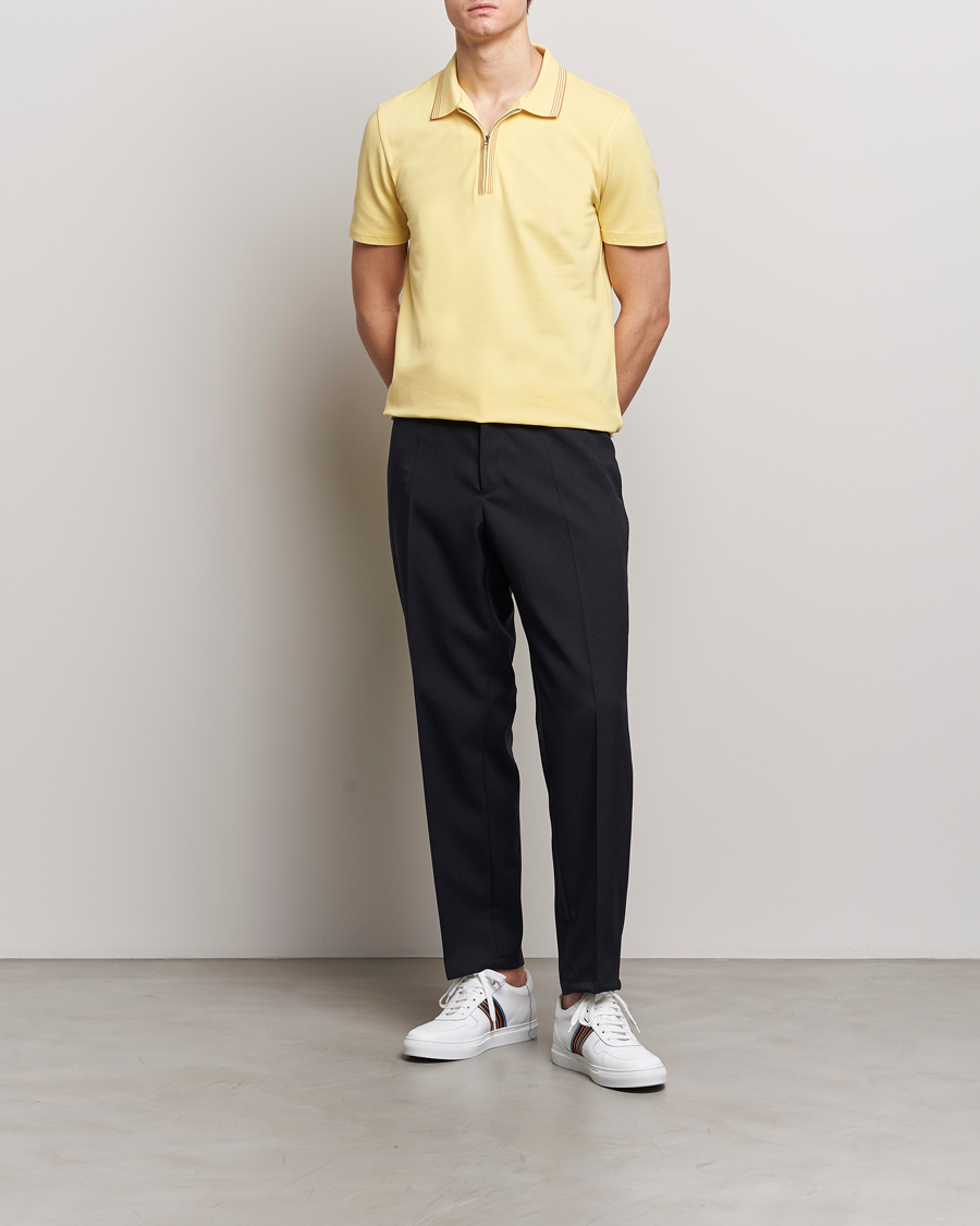 Homme | Polos | PS Paul Smith | Regular Fit Half Zip Polo Yellow