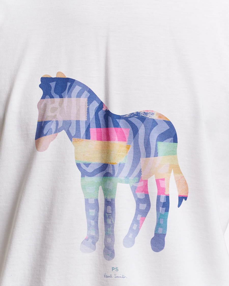 Homme | T-shirts | PS Paul Smith | Organic Cotton Zebra Crew Neck T-Shirt White