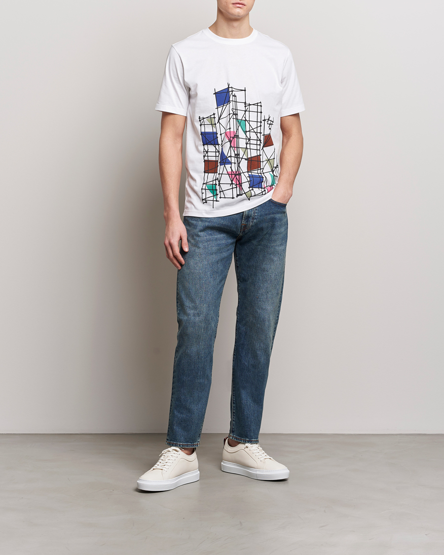 Homme | T-shirts | PS Paul Smith | Organic Cotton Scaffold Crew Neck T-Shirt White