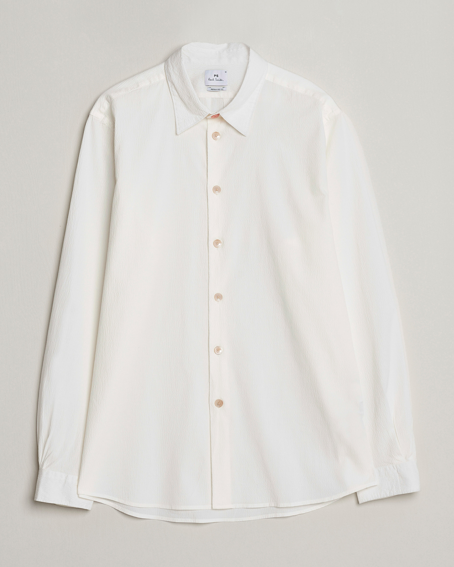 Homme | Chemises | PS Paul Smith | Regular Fit Seersucker Shirt White