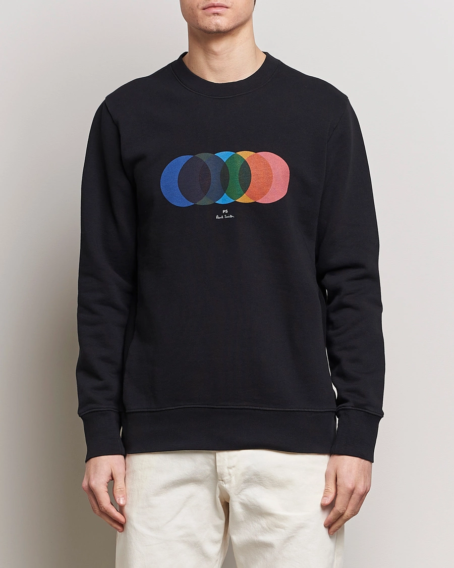 Homme | Sections | PS Paul Smith | Circles Crew Neck Sweatshirt Black