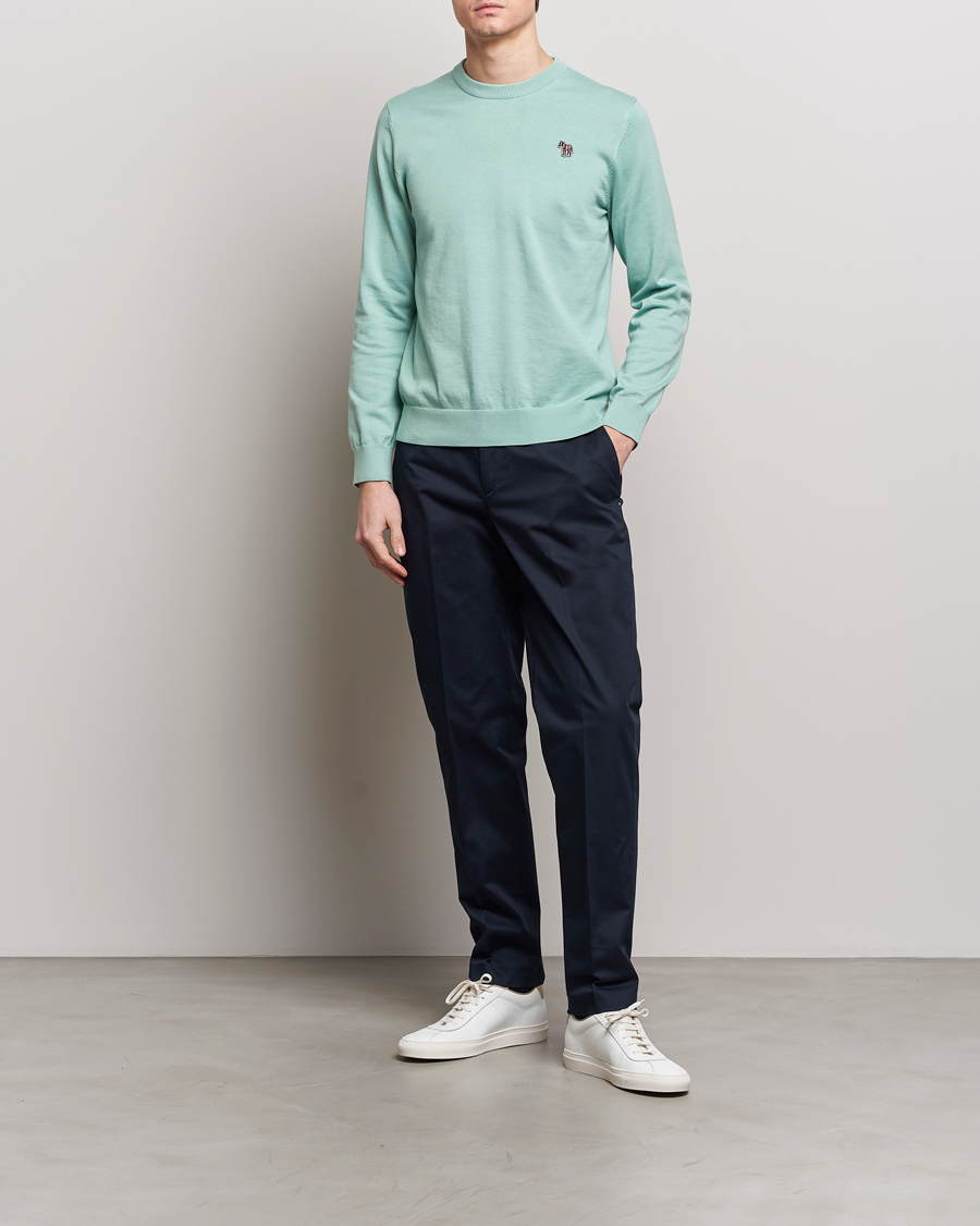 Homme | Pulls Et Tricots | PS Paul Smith | Zebra Cotton Knitted Sweater Mint Green