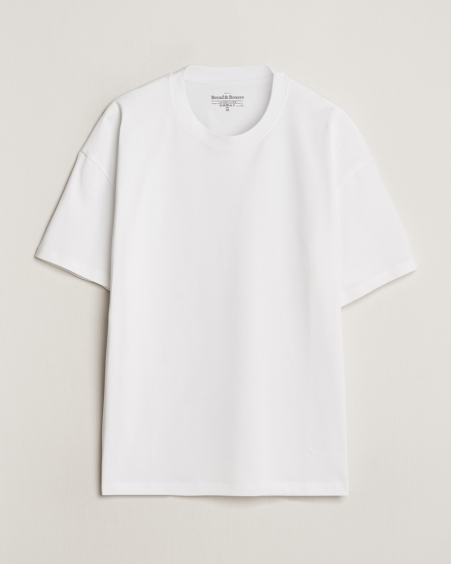Homme | T-shirts | Bread & Boxers | Textured Heavy Crew Neck T-Shirt White