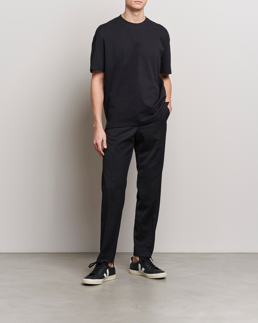 Homme | T-shirts | Bread & Boxers | Textured Heavy Crew Neck T-Shirt Black