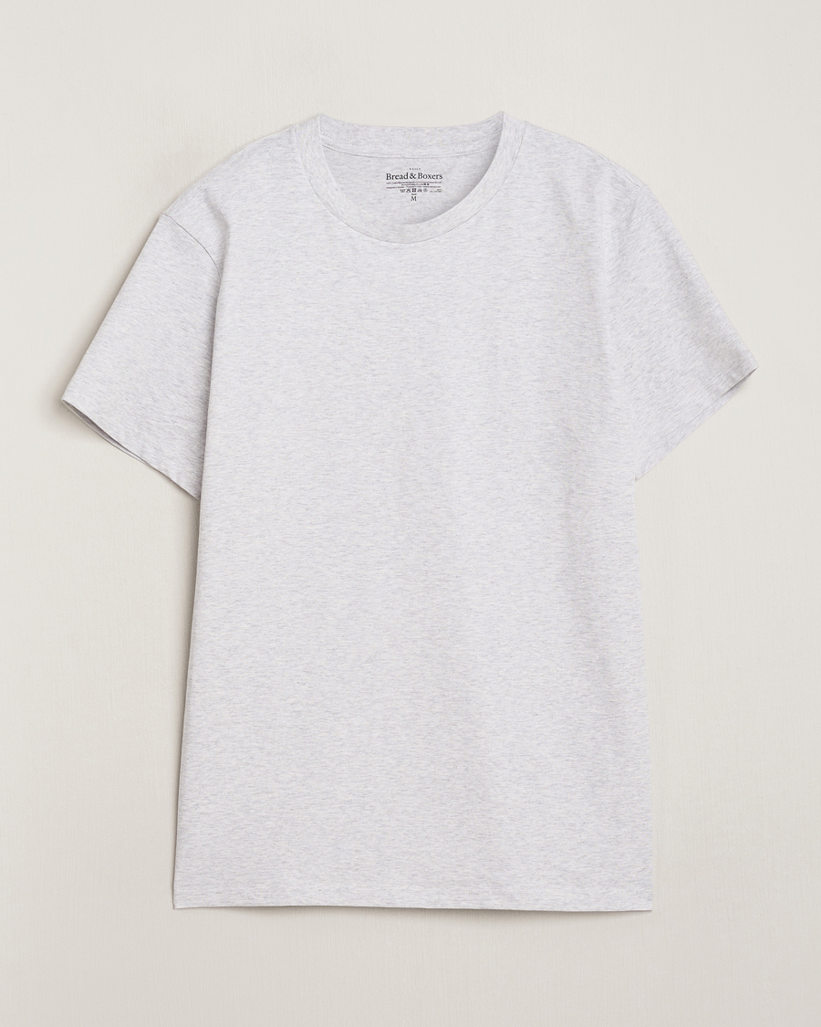 Homme | T-shirts | Bread & Boxers | Crew Neck Regular T-Shirt Light Grey Melange