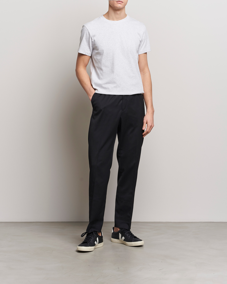 Homme | T-shirts | Bread & Boxers | Crew Neck Regular T-Shirt Light Grey Melange