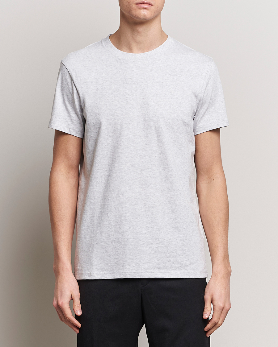 Homme | T-shirts | Bread & Boxers | Crew Neck Regular T-Shirt Light Grey Melange