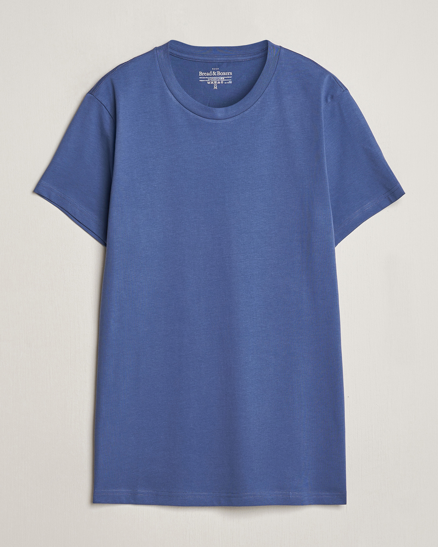Homme | T-shirts | Bread & Boxers | Crew Neck Regular T-Shirt Denim Blue