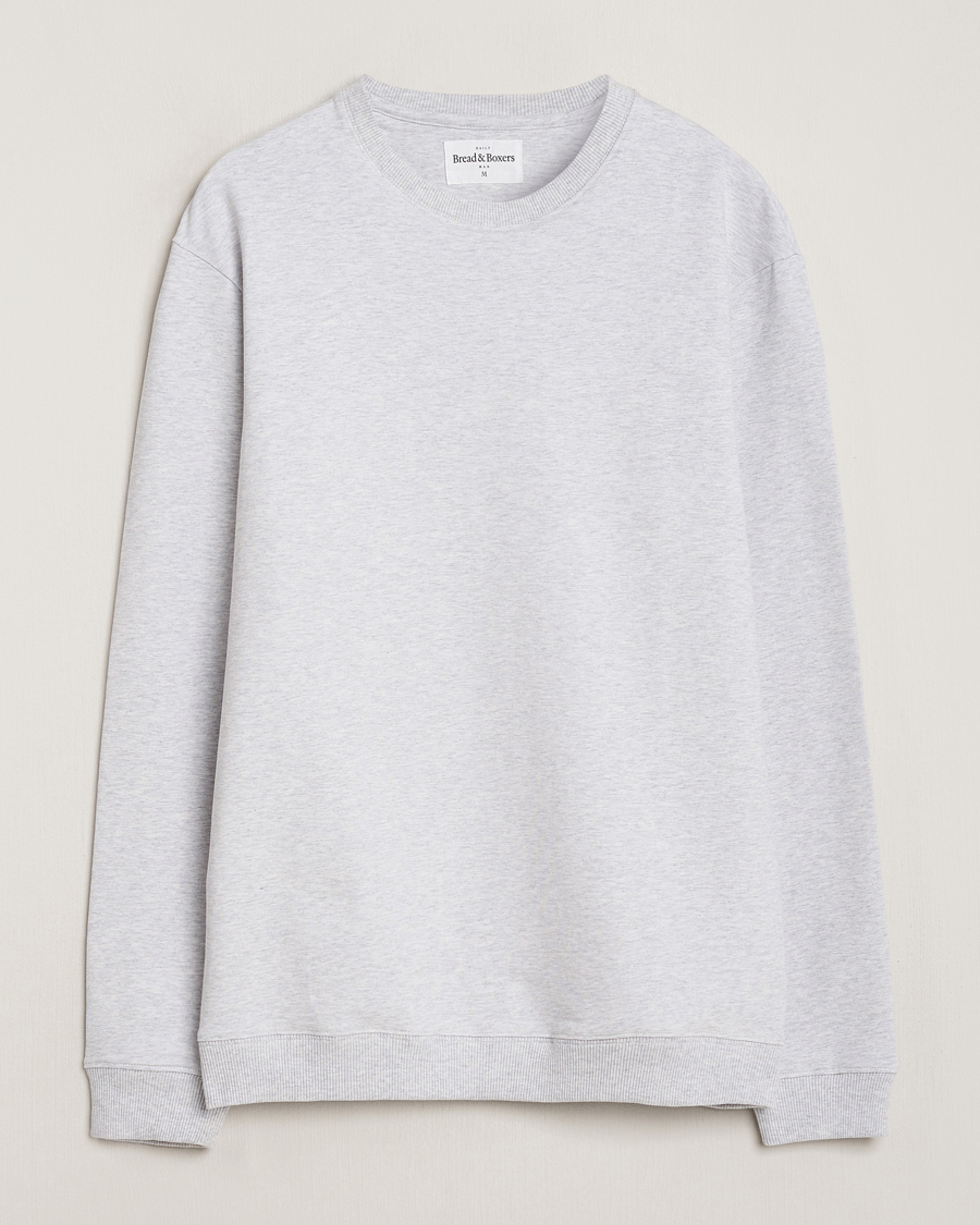 Homme | Pulls Et Tricots | Bread & Boxers | Loungewear Crew Neck Sweatshirt Light Grey Melange
