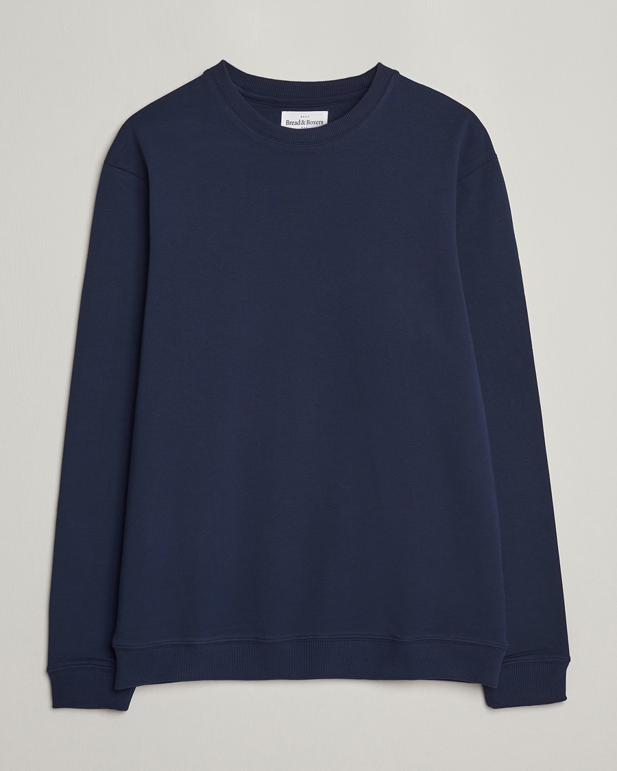 Homme | Pulls Et Tricots | Bread & Boxers | Loungewear Crew Neck Sweatshirt Navy Blue