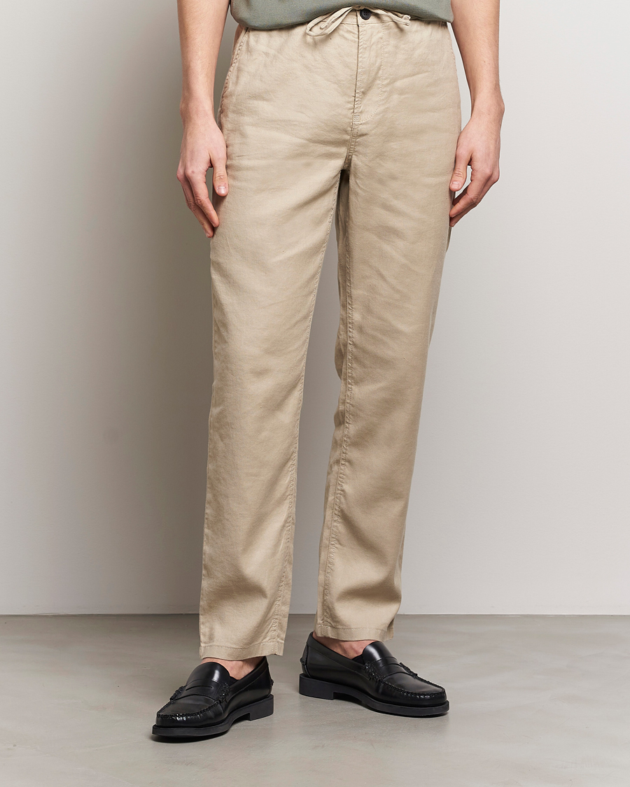 Homme | Pantalons | Morris | Fenix Linen Slacks Khaki