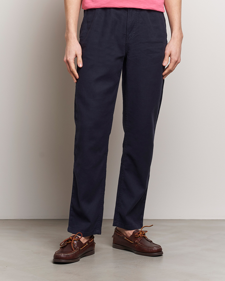 Homme | Pantalons En Lin | Morris | Fenix Linen Slacks Blue