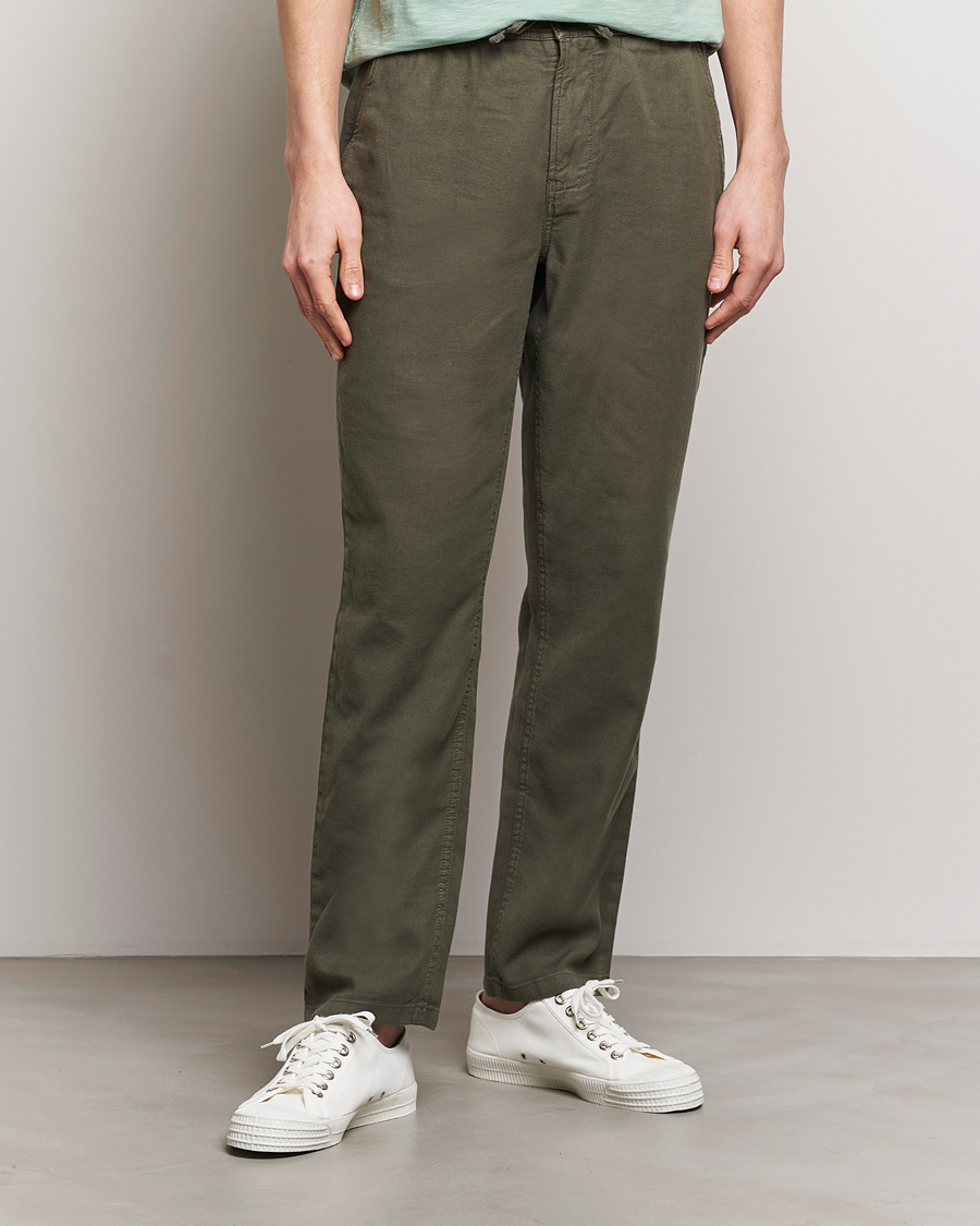 Homme | Pantalons | Morris | Fenix Linen Slacks Olive