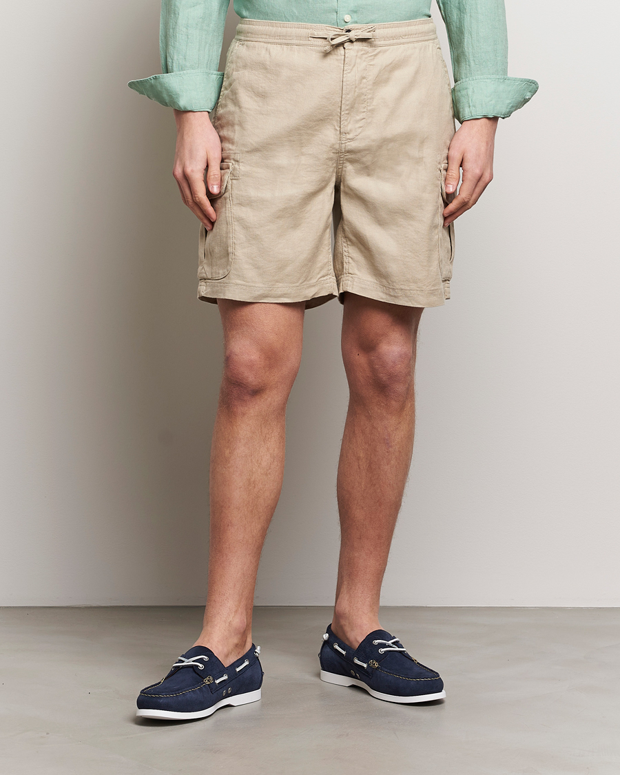 Homme | Shorts Cargo | Morris | Cargo Linen Shorts Khaki