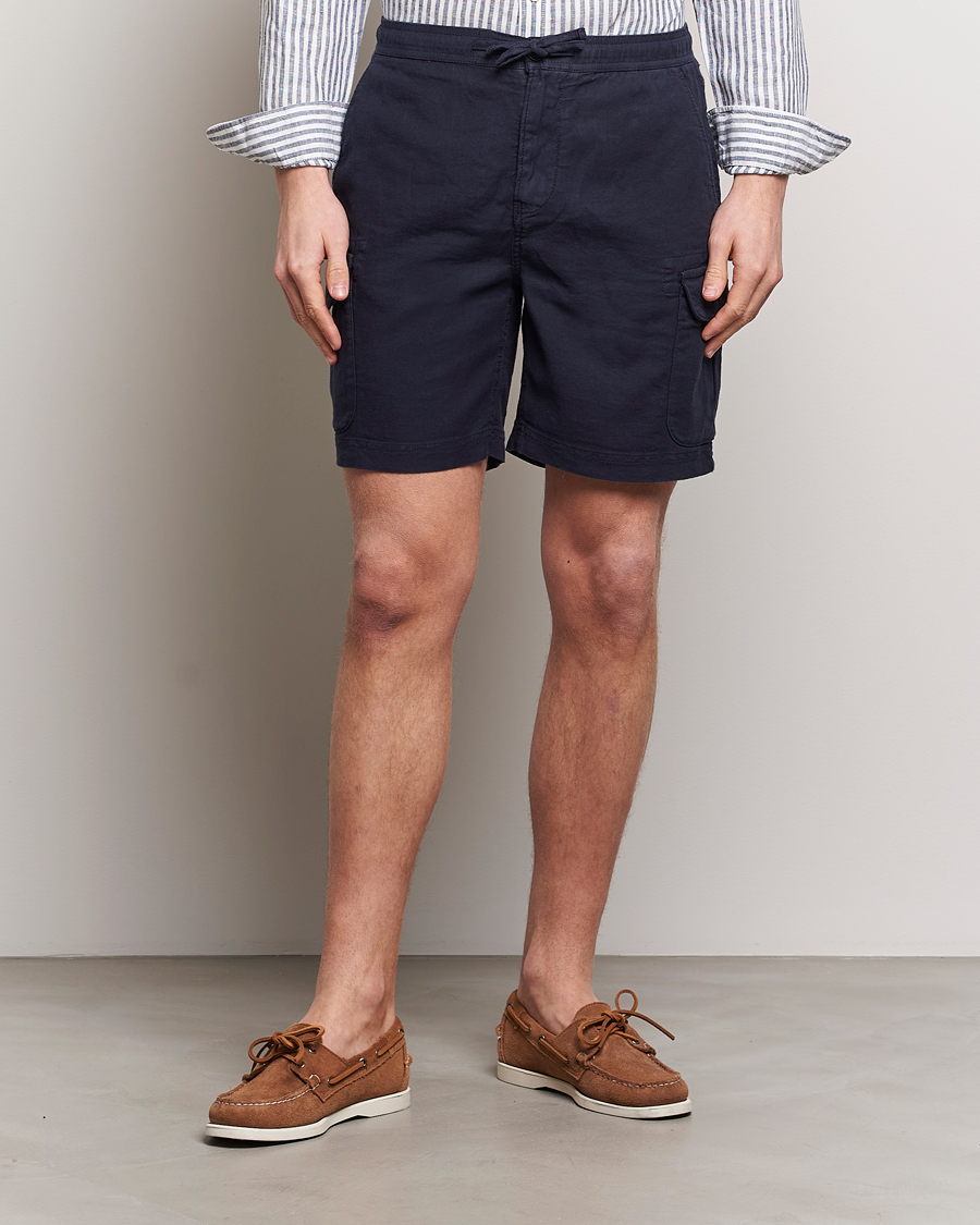 Homme | Shorts | Morris | Cargo Linen Shorts Blue