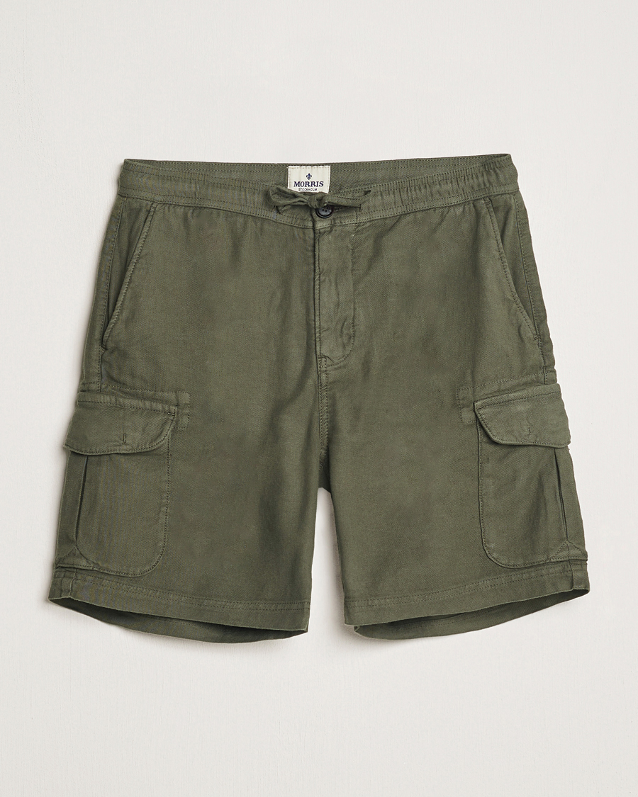 Homme | Shorts | Morris | Cargo Linen Shorts Olive