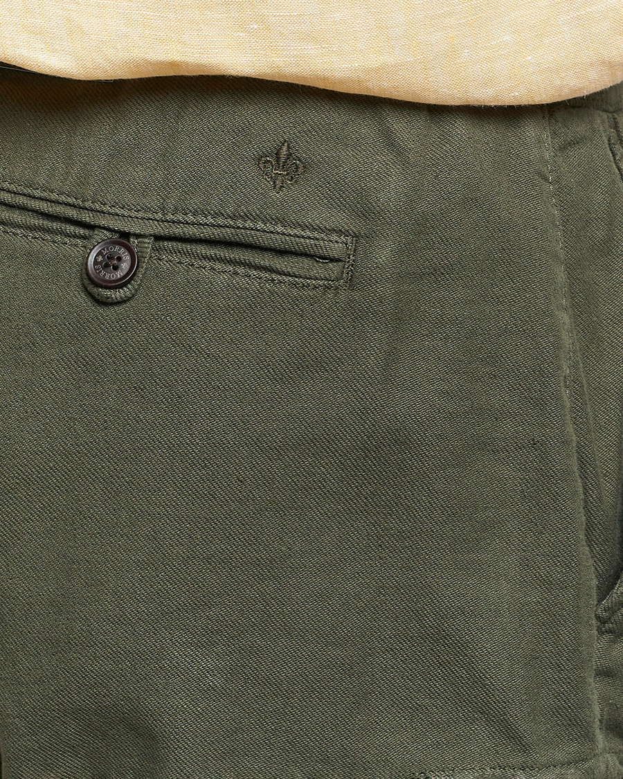 Homme | Shorts | Morris | Cargo Linen Shorts Olive