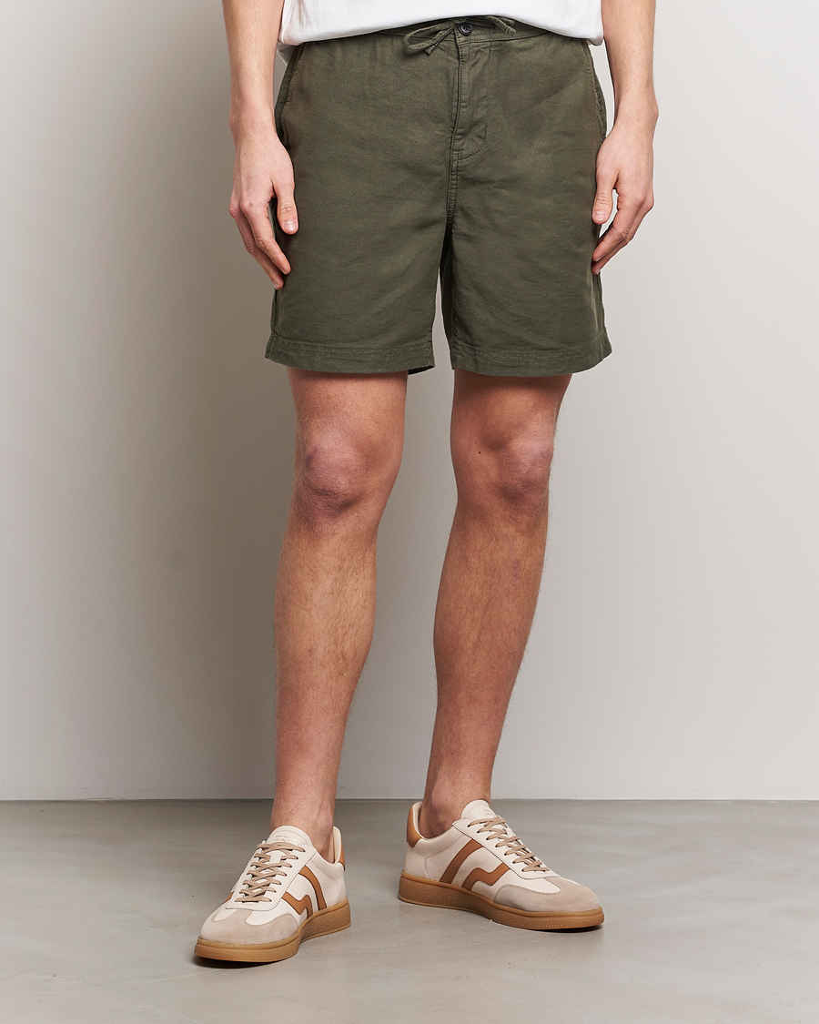 Homme |  | Morris | Fenix Linen Shorts Olive
