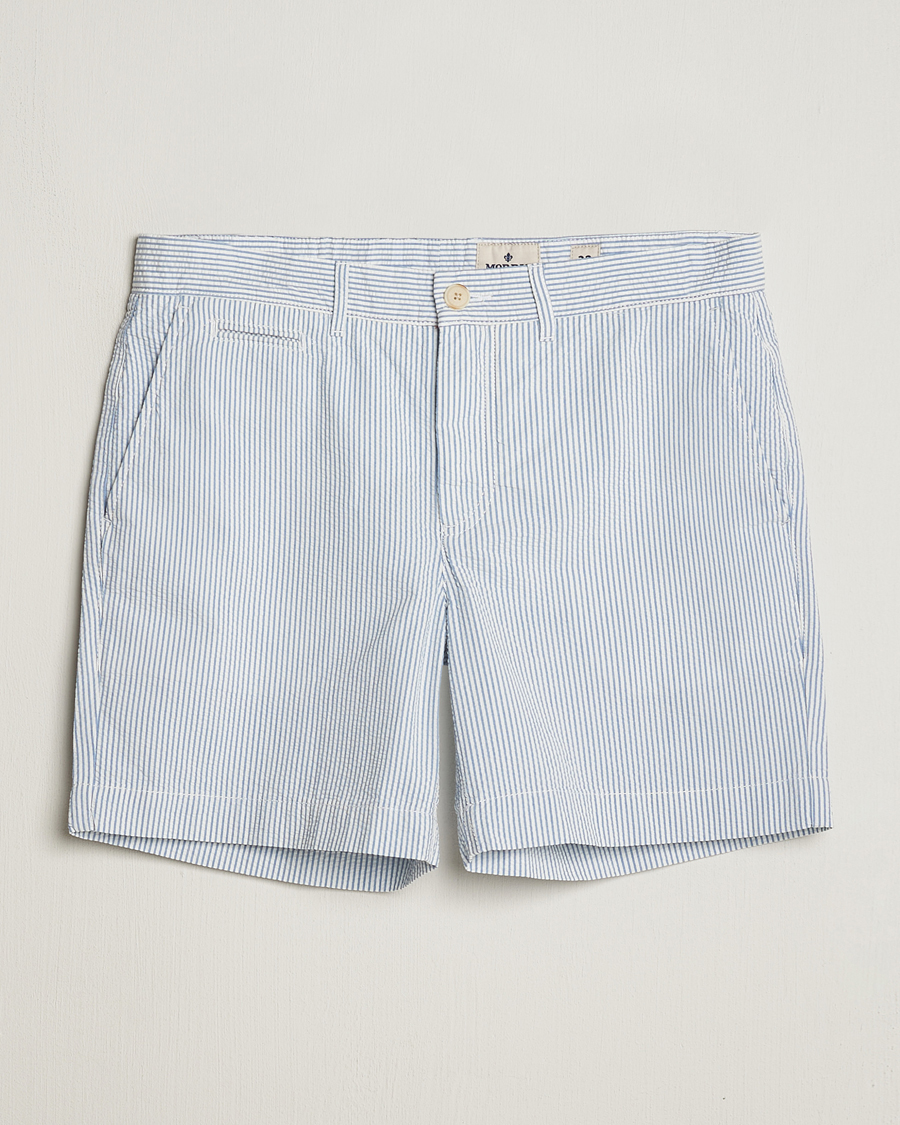 Homme | Shorts | Morris | Seersucker Summer Shorts Light Blue