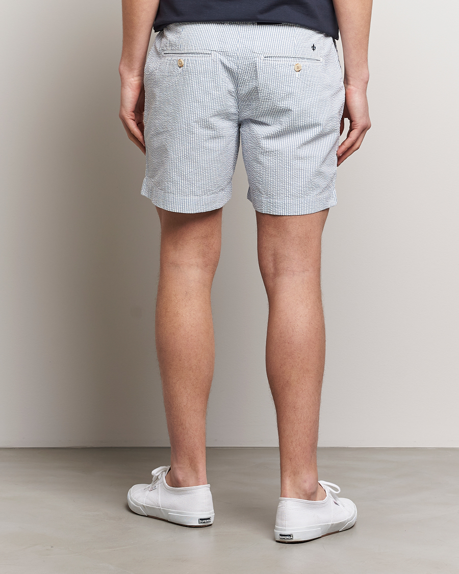 Homme | Shorts | Morris | Seersucker Summer Shorts Light Blue