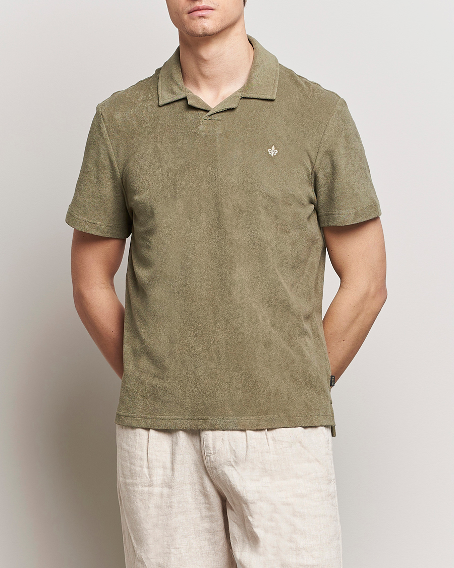 Homme | Preppy Authentic | Morris | Delon Terry Jersey Polo Olive