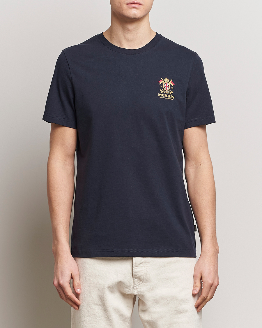 Homme | T-shirts À Manches Courtes | Morris | Crew Neck Cotton T-Shirt Old Blue
