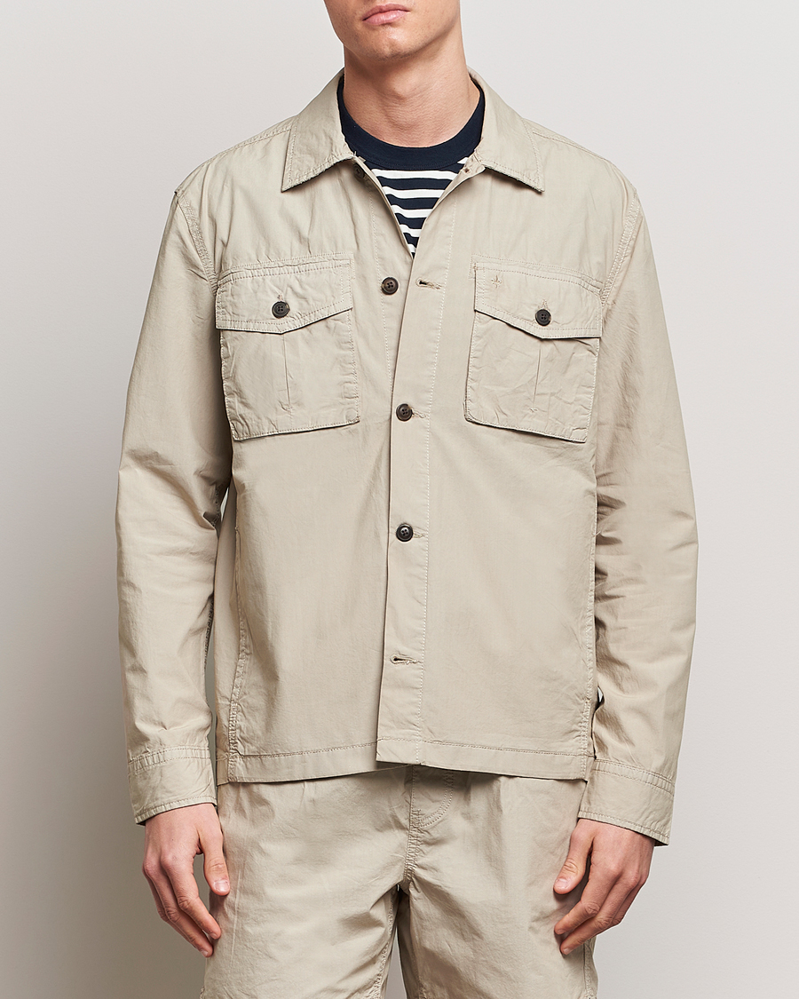 Homme | Vestes Classiques | Morris | Harrison Cotton Shirt Jacket Khaki