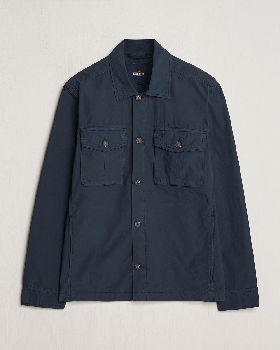 Homme | Manteaux Et Vestes | Morris | Harrison Cotton Shirt Jacket Old Blue
