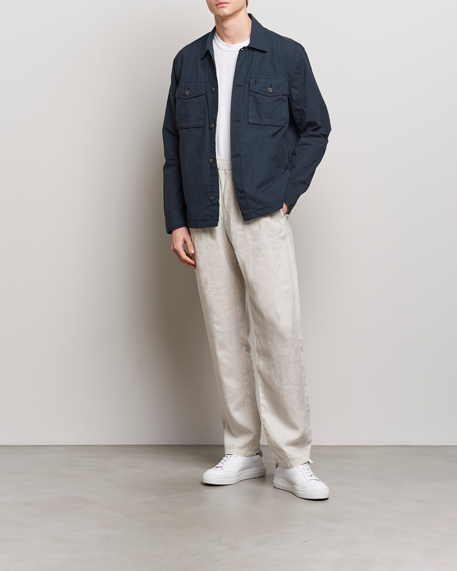 Homme | Manteaux Et Vestes | Morris | Harrison Cotton Shirt Jacket Old Blue