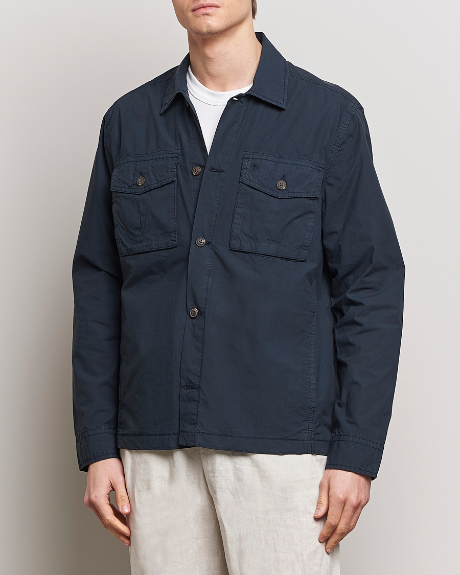 Homme | Manteaux Et Vestes | Morris | Harrison Cotton Shirt Jacket Old Blue