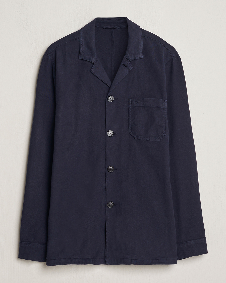 Homme | Chemises | Morris | Linen Shirt Jacket Navy