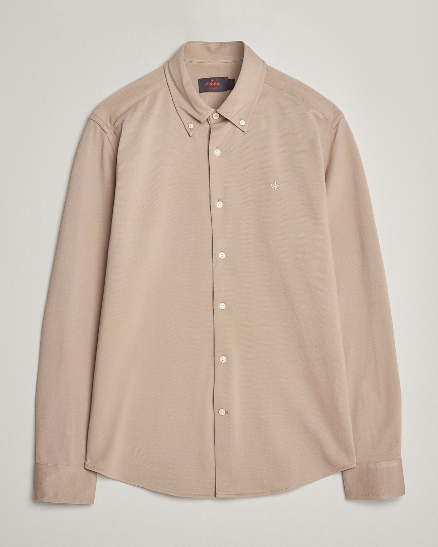 Homme | Chemises | Morris | Eddie Slim Fit Pique Shirt Khaki
