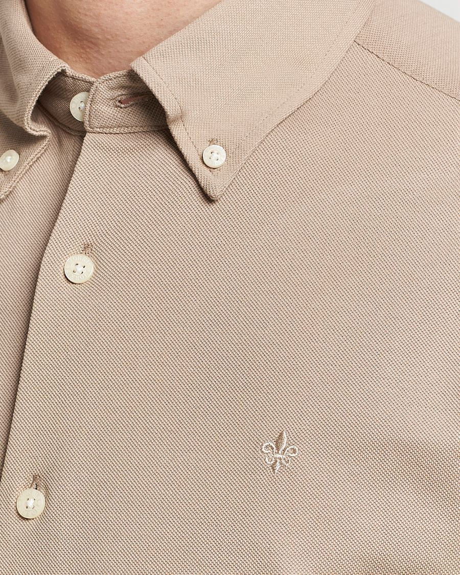 Homme | Chemises | Morris | Eddie Slim Fit Pique Shirt Khaki