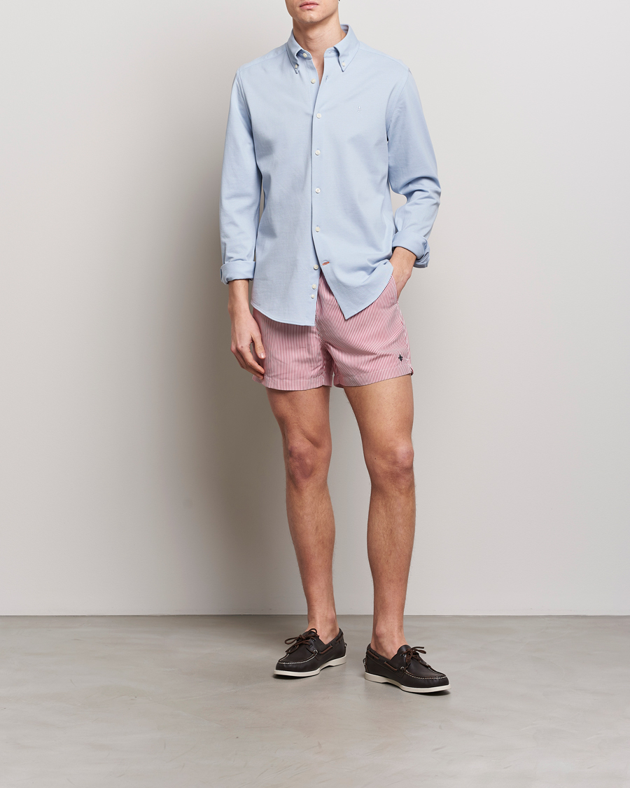 Homme | Chemises | Morris | Eddie Slim Fit Pique Shirt Light Blue